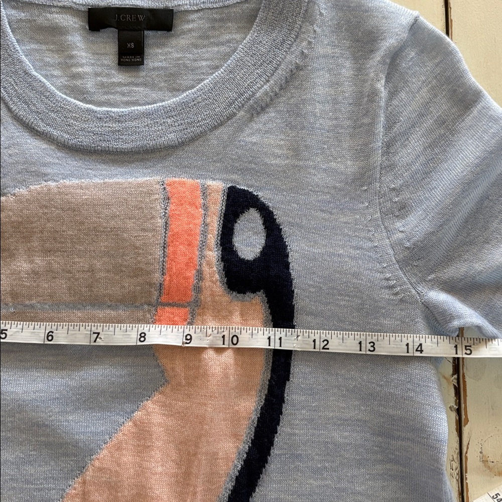 J. Crew Soft Blue Knit Top, XS - Picture 4 of 5